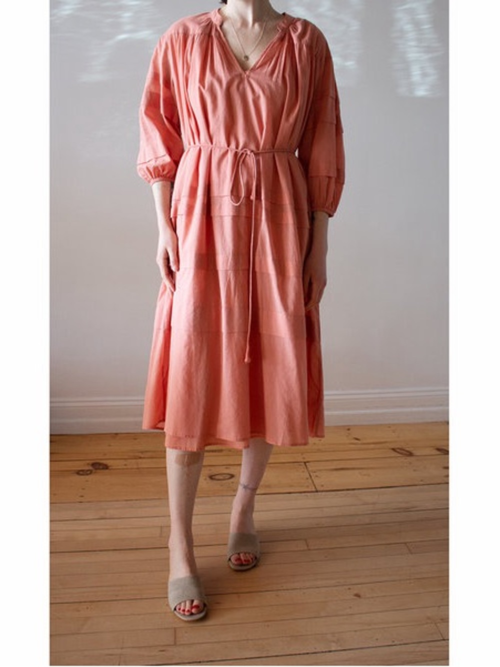 Apiece Apart Pink Clay Midi Dress